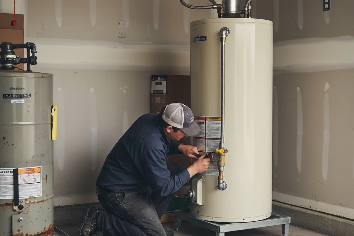 Water heater and shutoff valve replacement in Cedarville